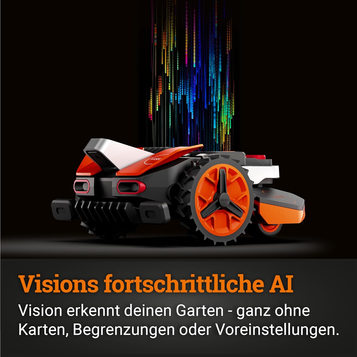 WORX Vision S250 Mähroboter 250 m² ohne Kabel, KI & Igelschutz