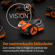 WORX Vision S250 Mähroboter 250 m² ohne Kabel, KI & Igelschutz